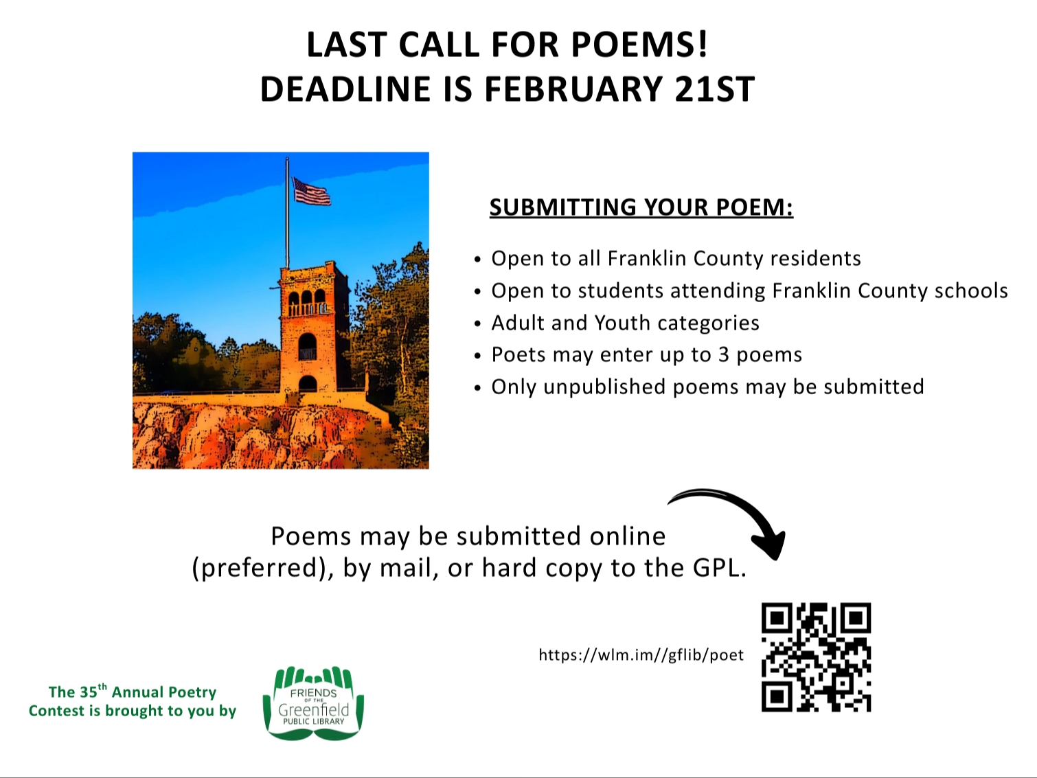 poets seat contest